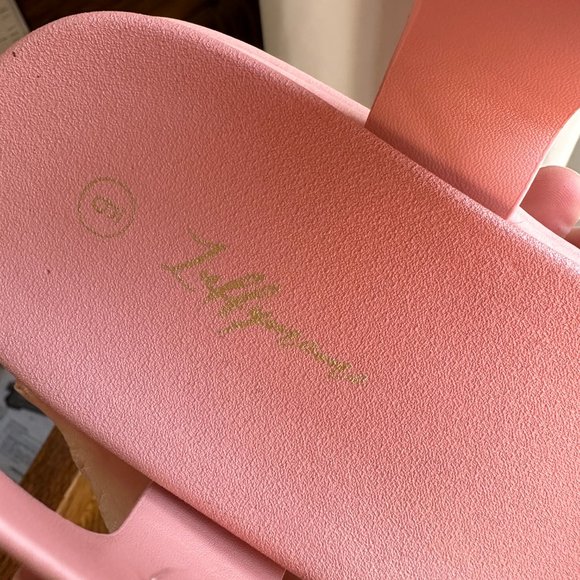 LUFFYMOMO {NIB} Chunky Platform *90s style* Lug Sole Sandals 9 blush pink salmon - Picture 9 of 9